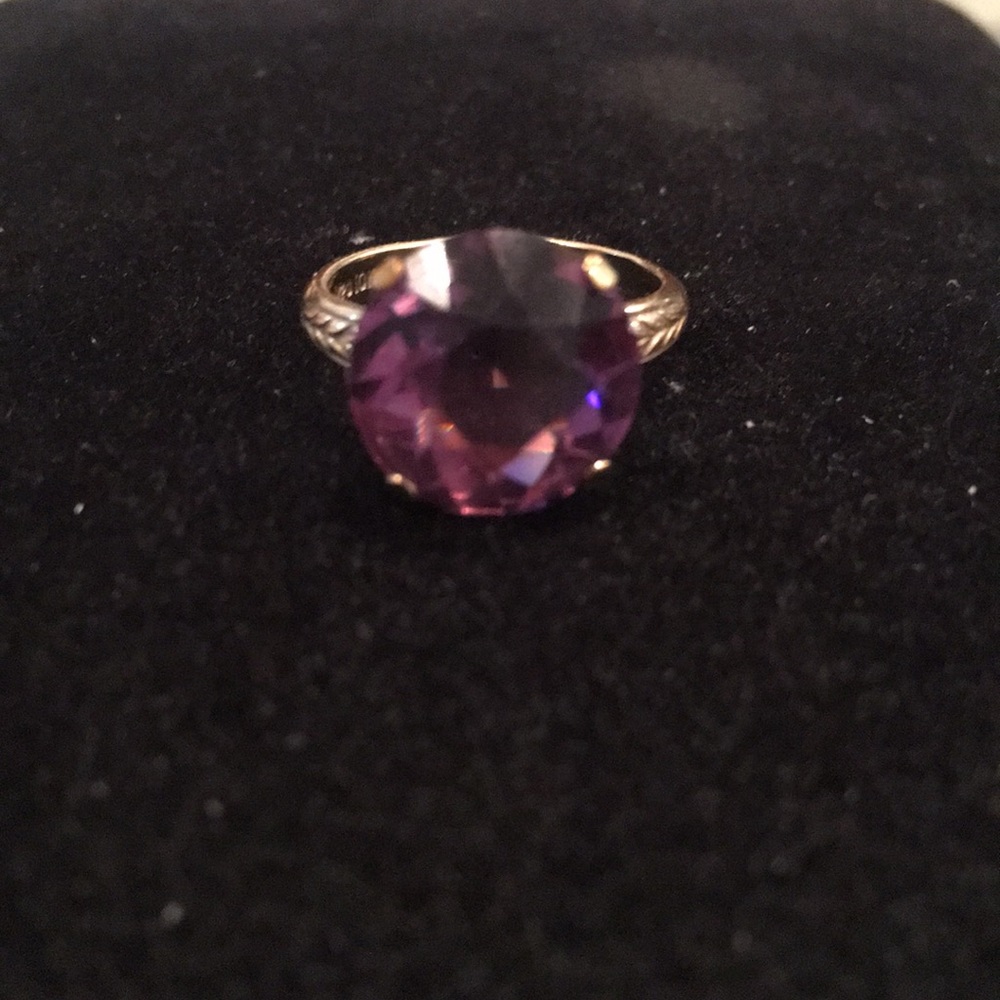 Vintage or antique gold filled amethyst ring